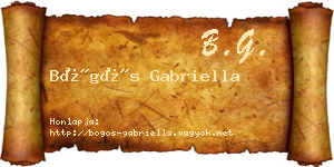 Bögös Gabriella névjegykártya